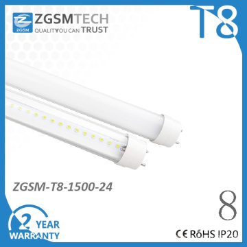 24W alta eficiencia T8 LED tubo luz de la lámpara con CE/RoHS/FCC Energía ahorro